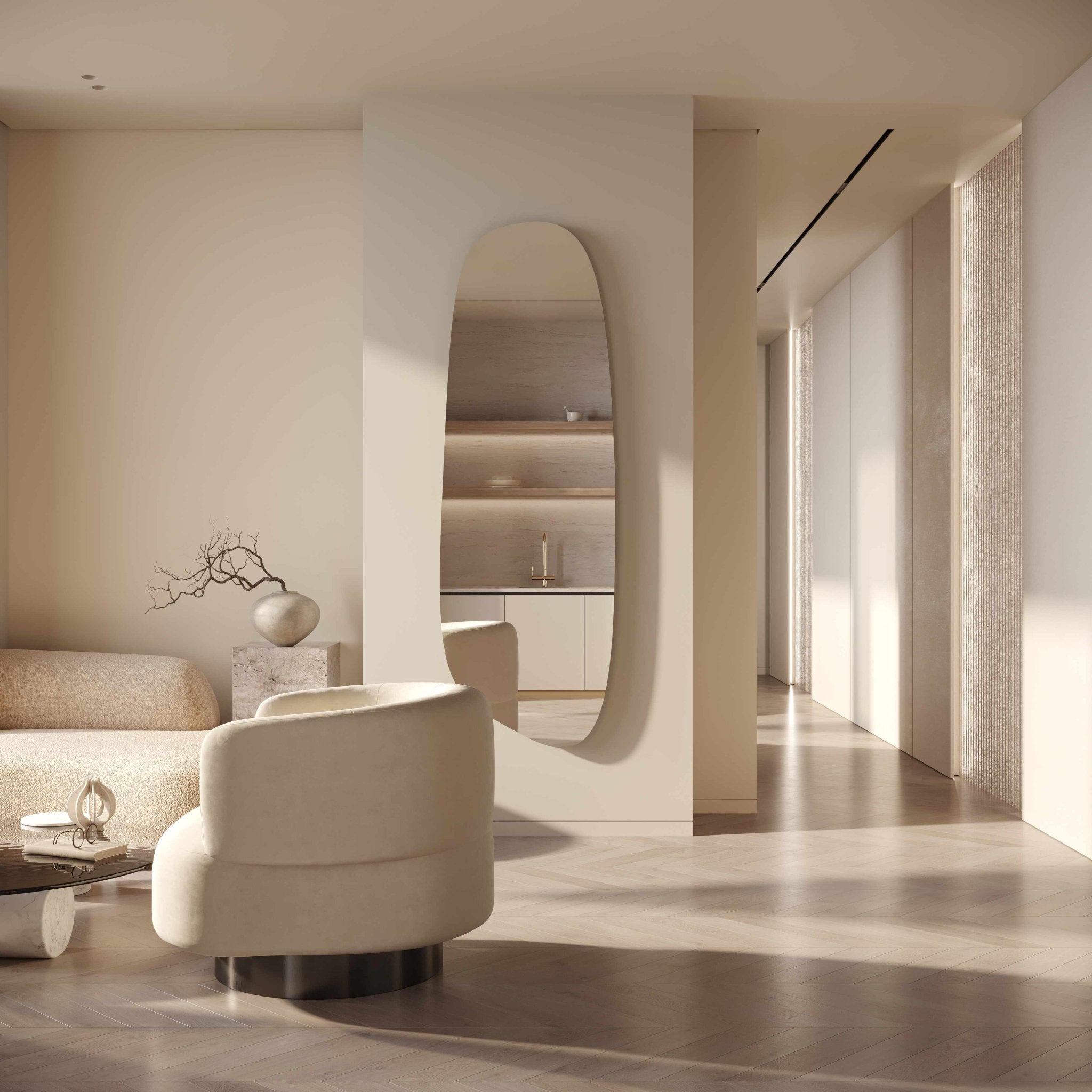 Aira Irregular Mirror | 1800 x 600 - Mirrors by Reflect