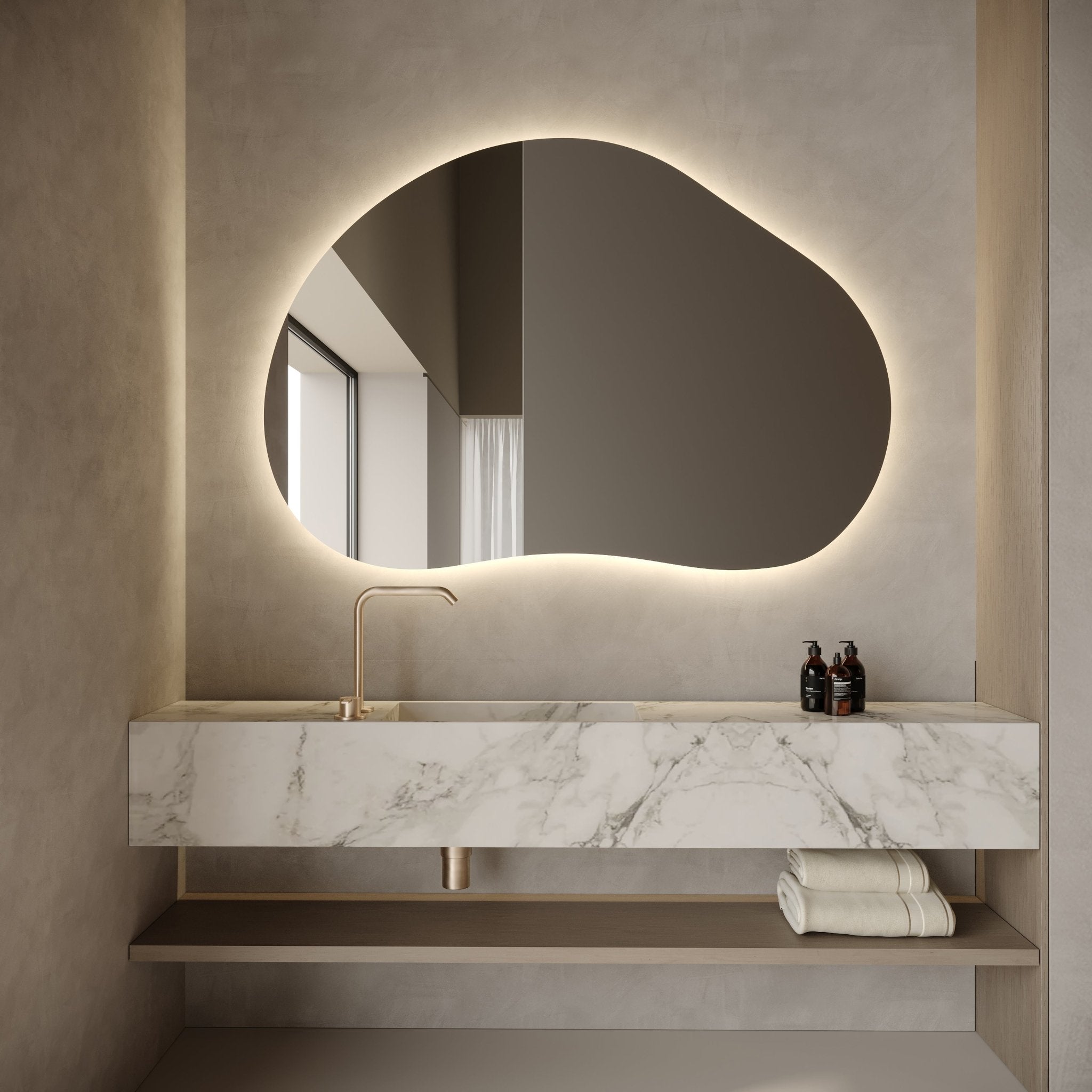 Amiah | LED Bathroom Mirror - Mirrors by Reflect