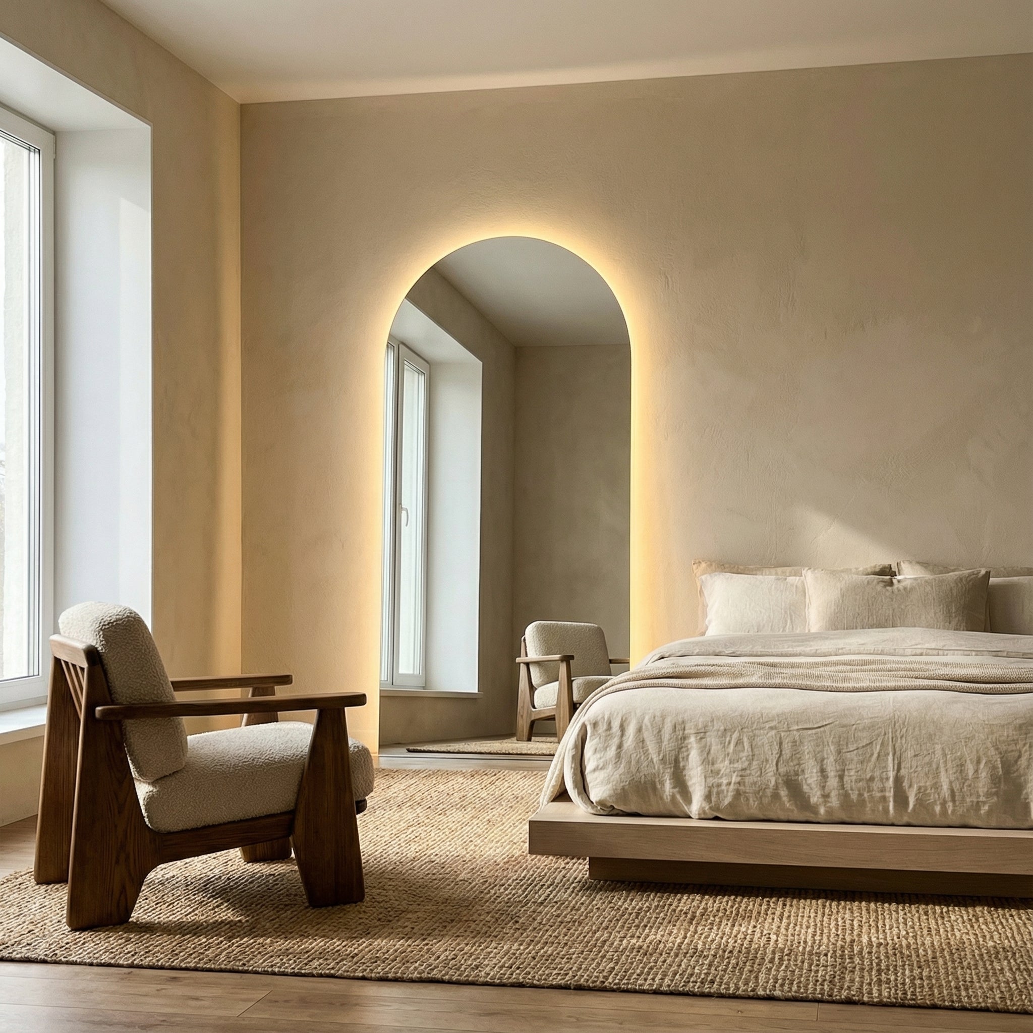 Arlo Mini | LED Arch Mirror - Mirrors by Reflect