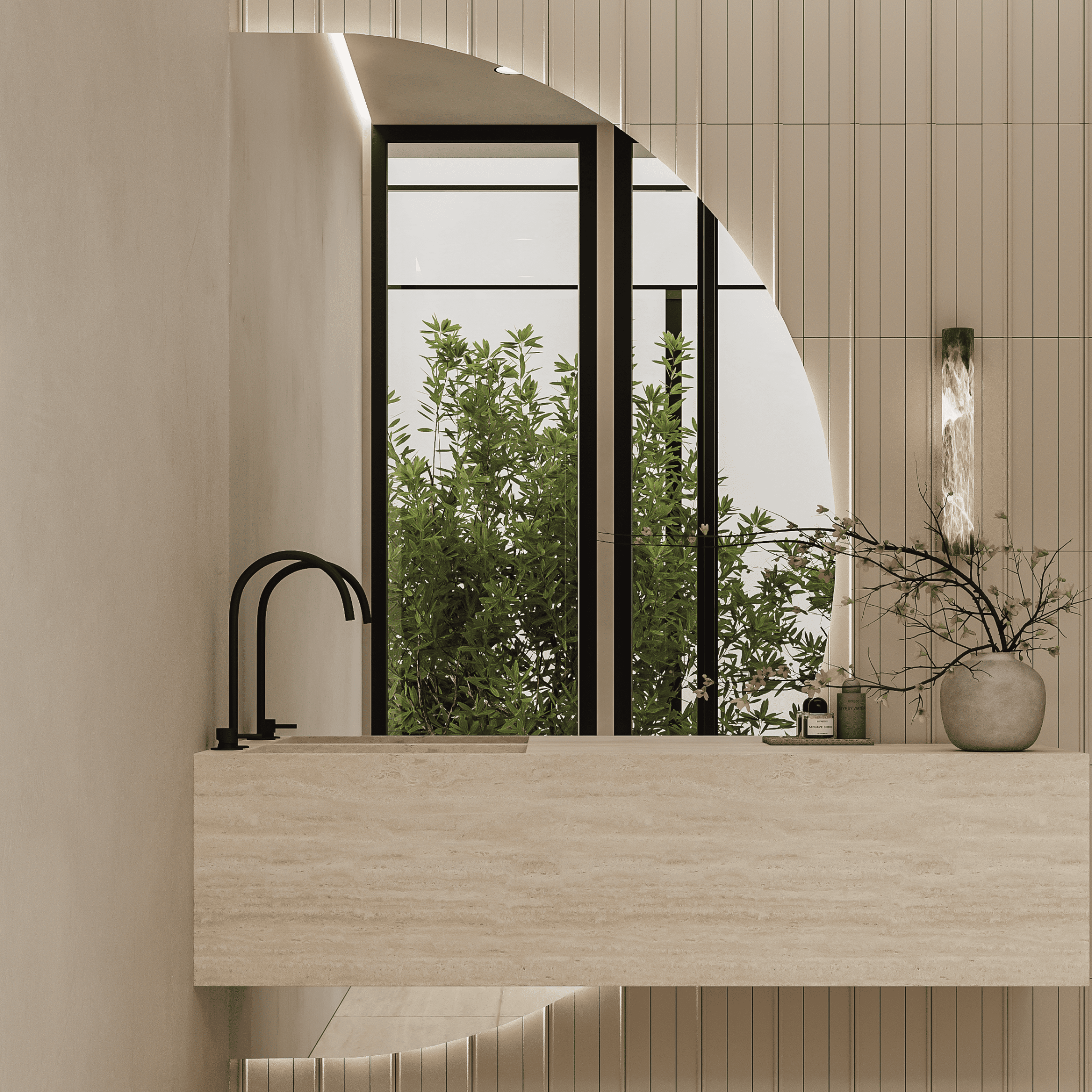 Célina | Half Moon Mirror - Mirrors by Reflect