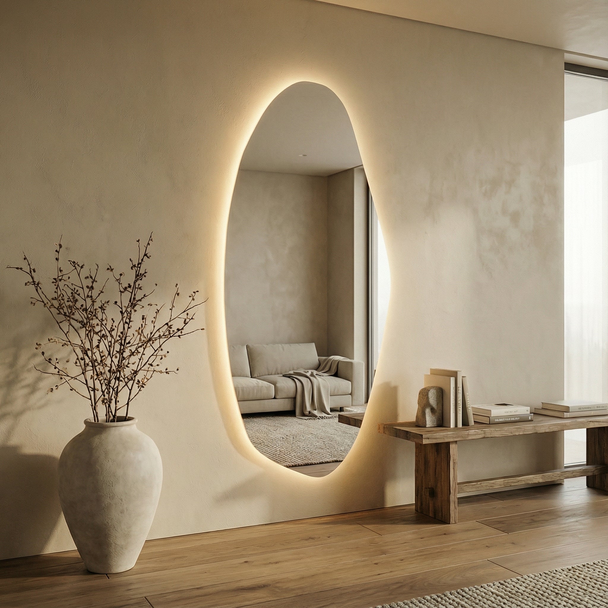 Isla | LED Irregular Mirror - Mirrors by Reflect