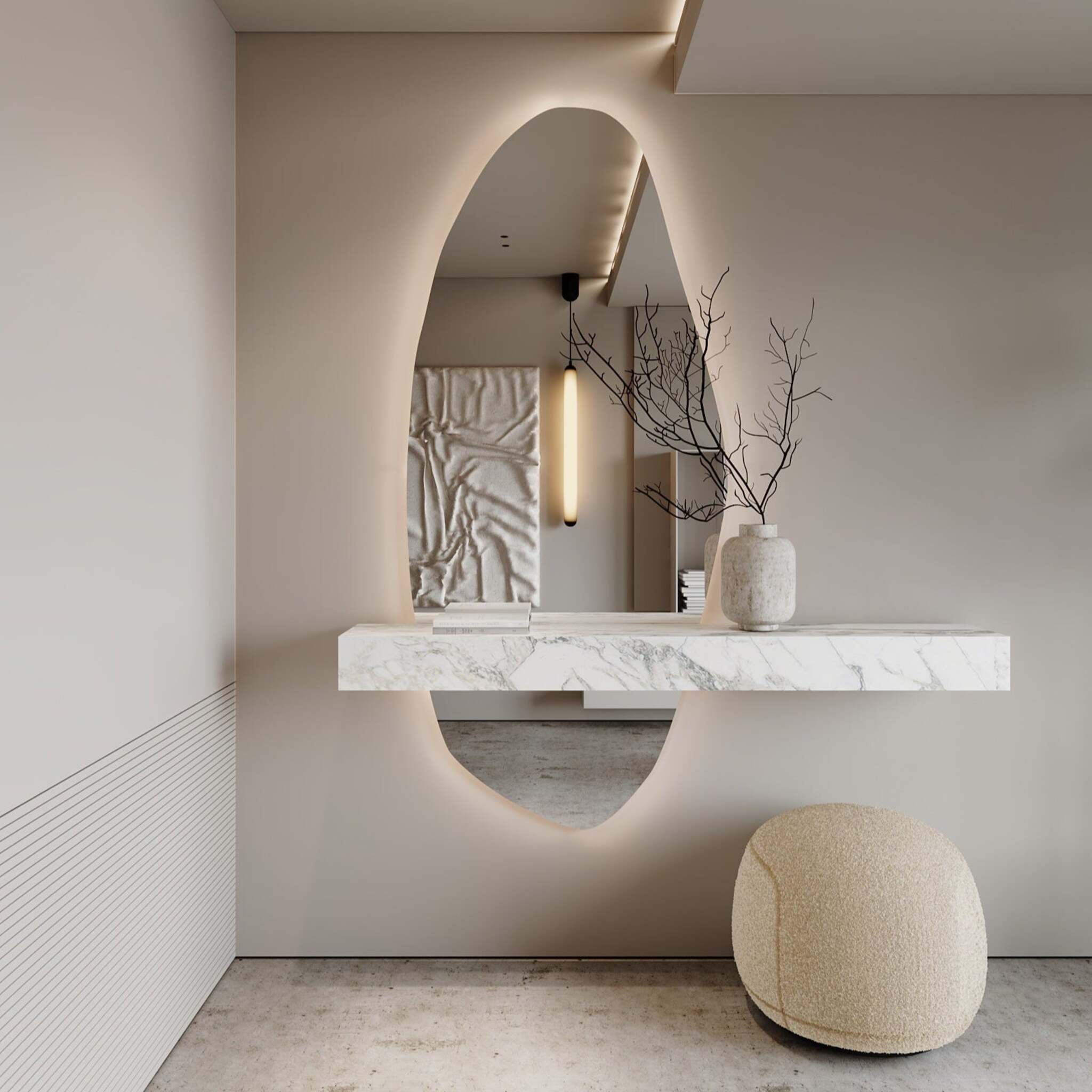 Isla | LED Irregular Mirror - Mirrors by Reflect
