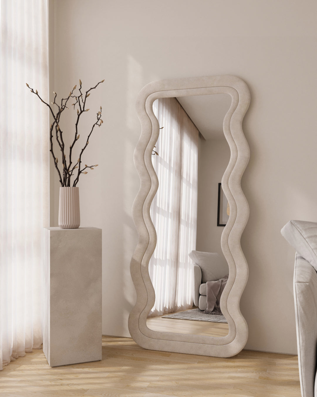 Casa - Wavy Nude Full Length Mirror 80m x 180cm