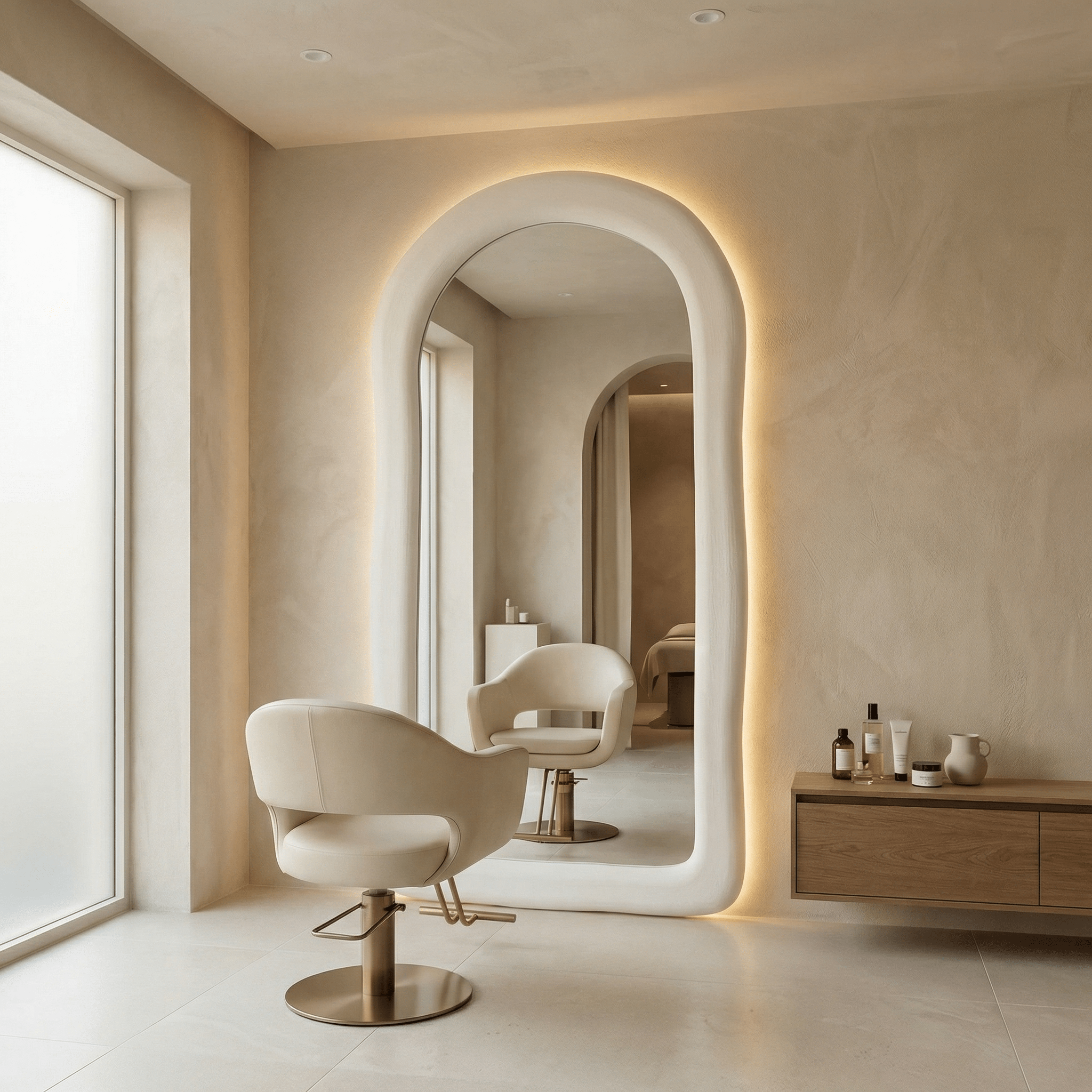 Amara | White Arch Mirror - Mirrors by Reflect