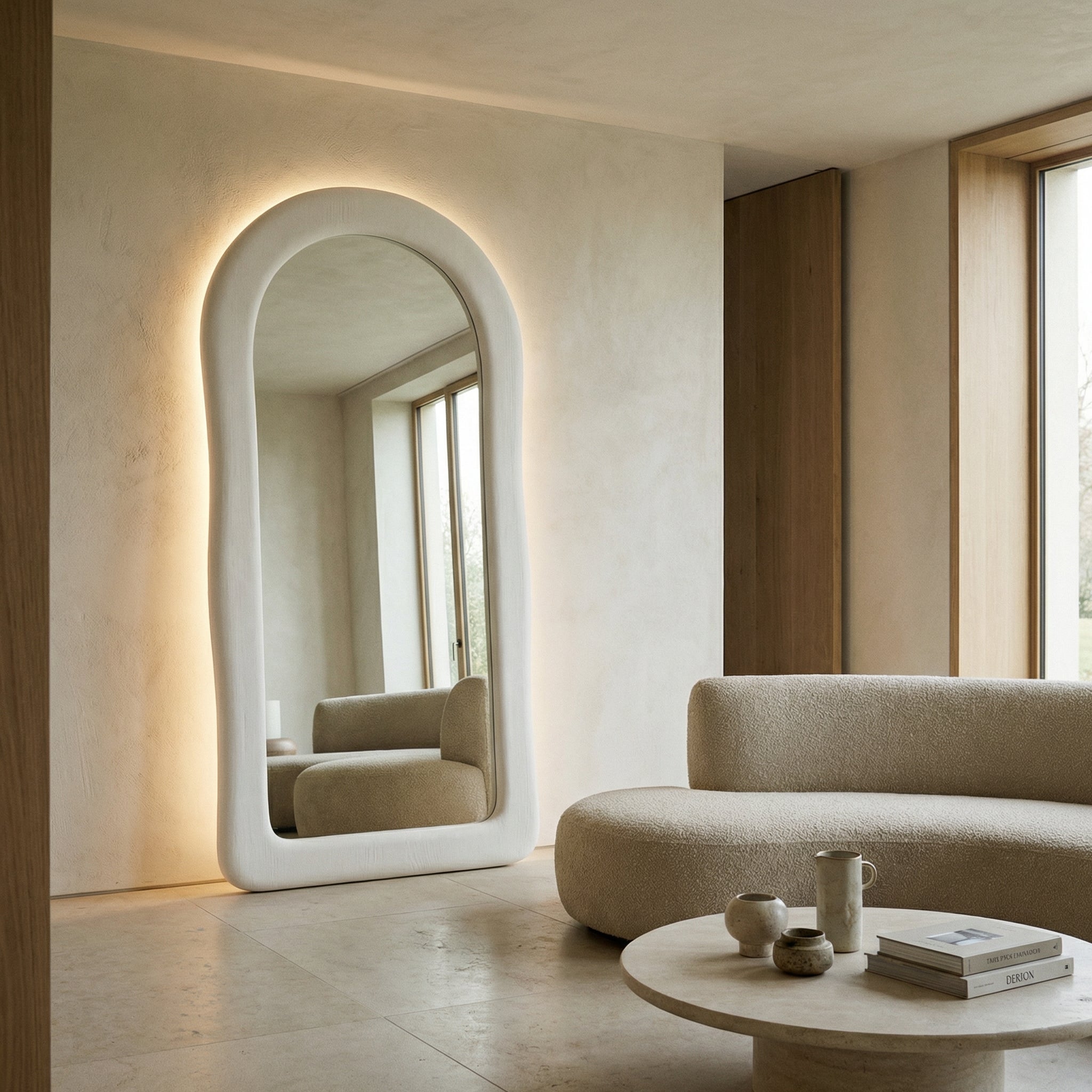 Amara | White Arch Mirror - Mirrors by Reflect