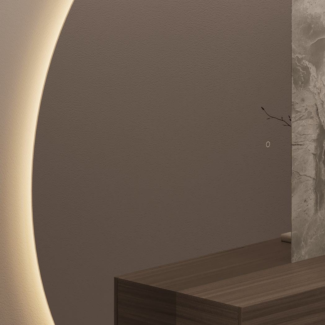 Celina | LED Half Moon Mirror - Mirrors by Reflect