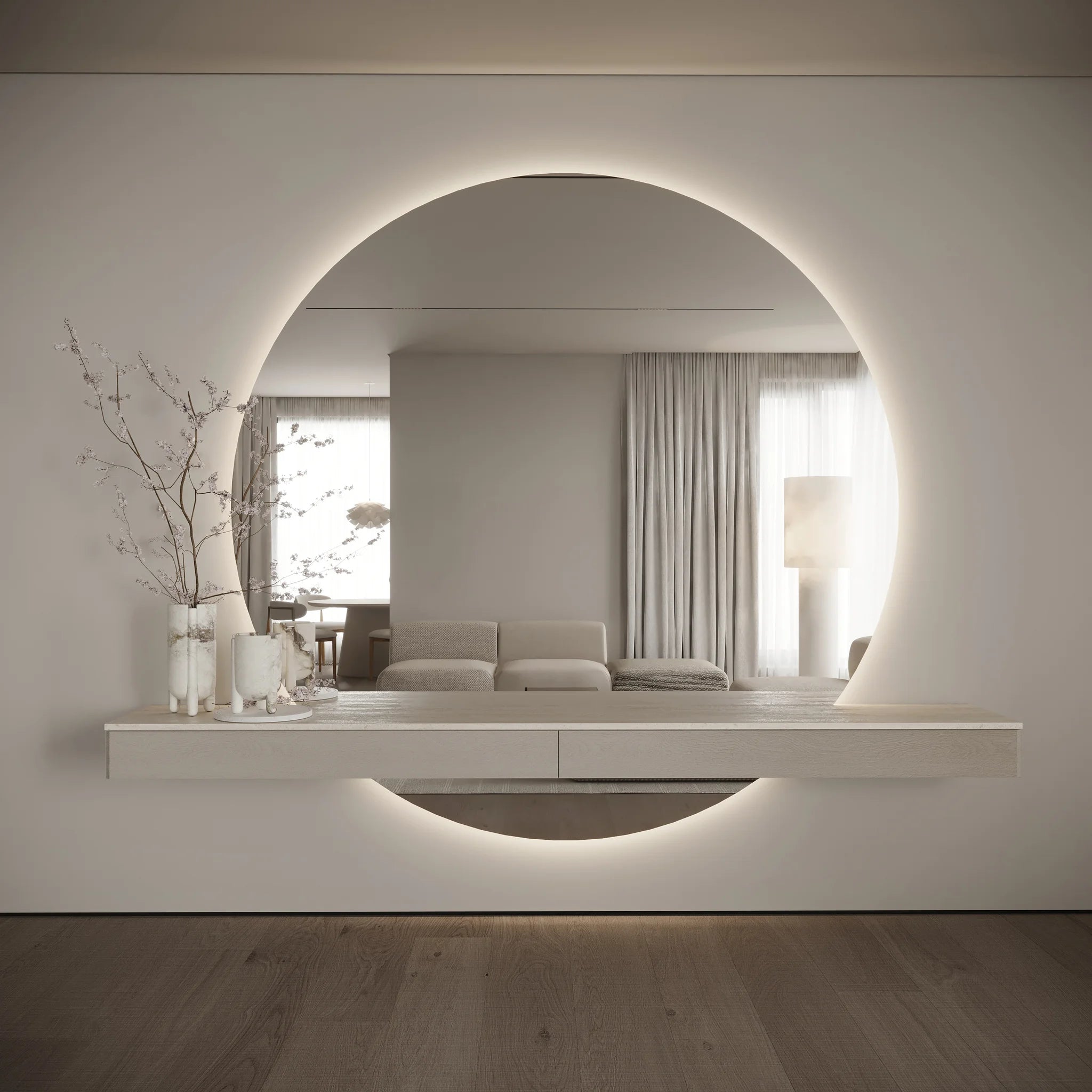 Celine Large Round Mirror | 1800 x 1800 - Mirrors by Reflect