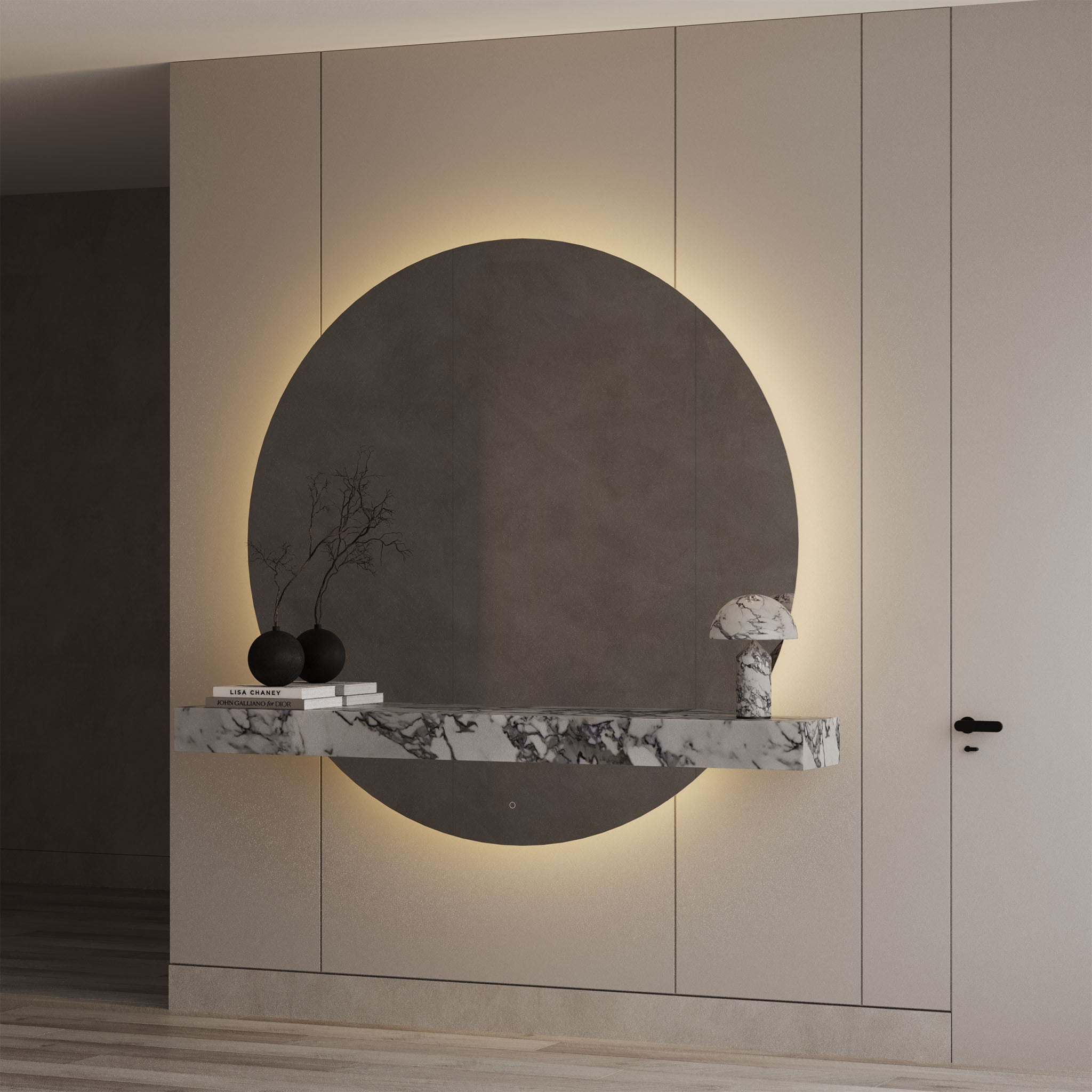 Céline | Large Round Mirror - Mirrors by Reflect
