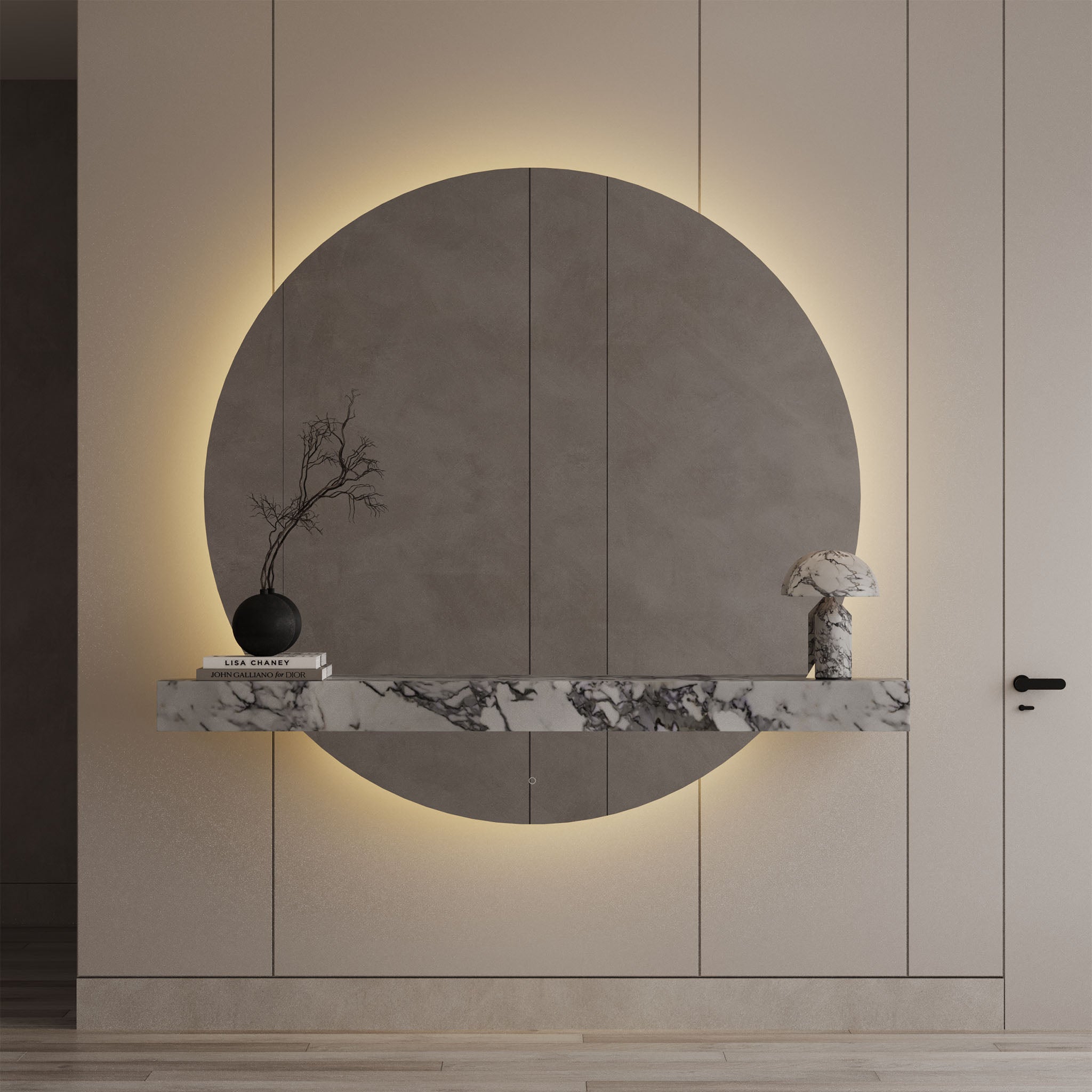 Céline | Large Round Mirror - Mirrors by Reflect