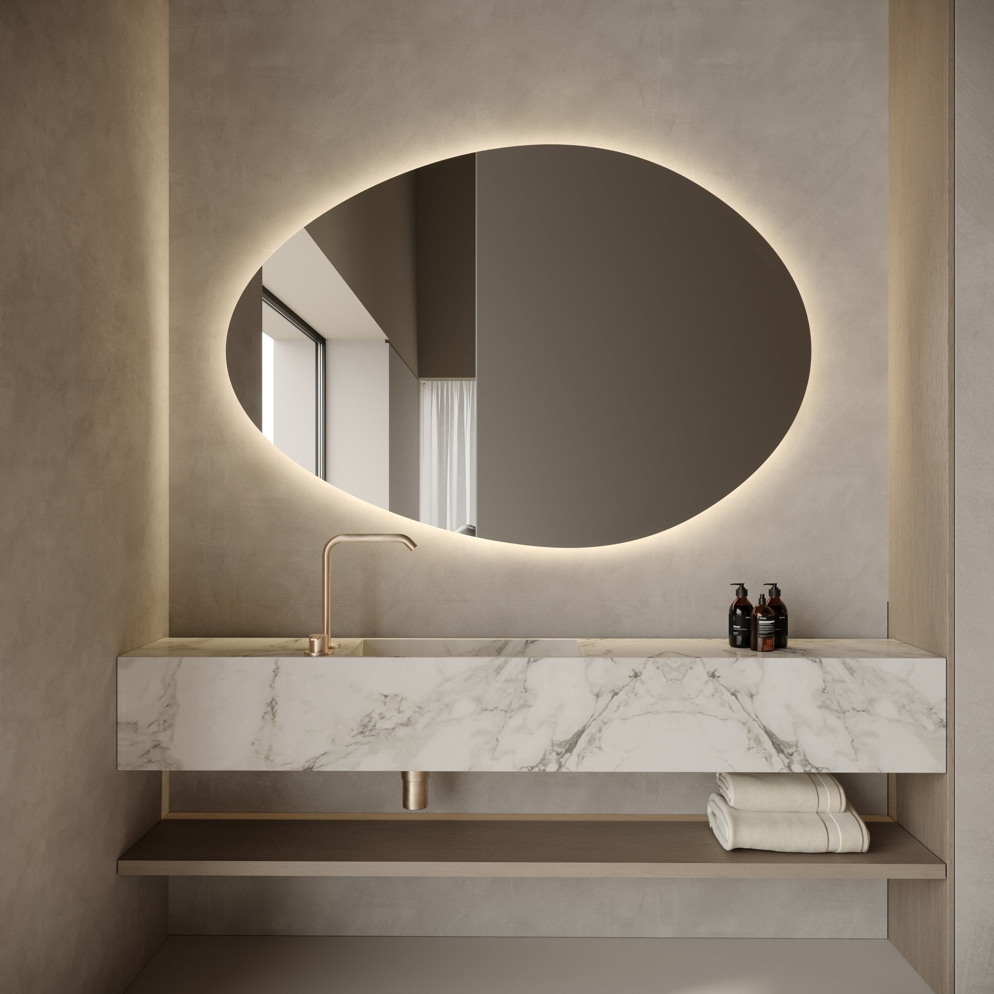 Fia | LED Bathroom Mirror - Mirrors by Reflect