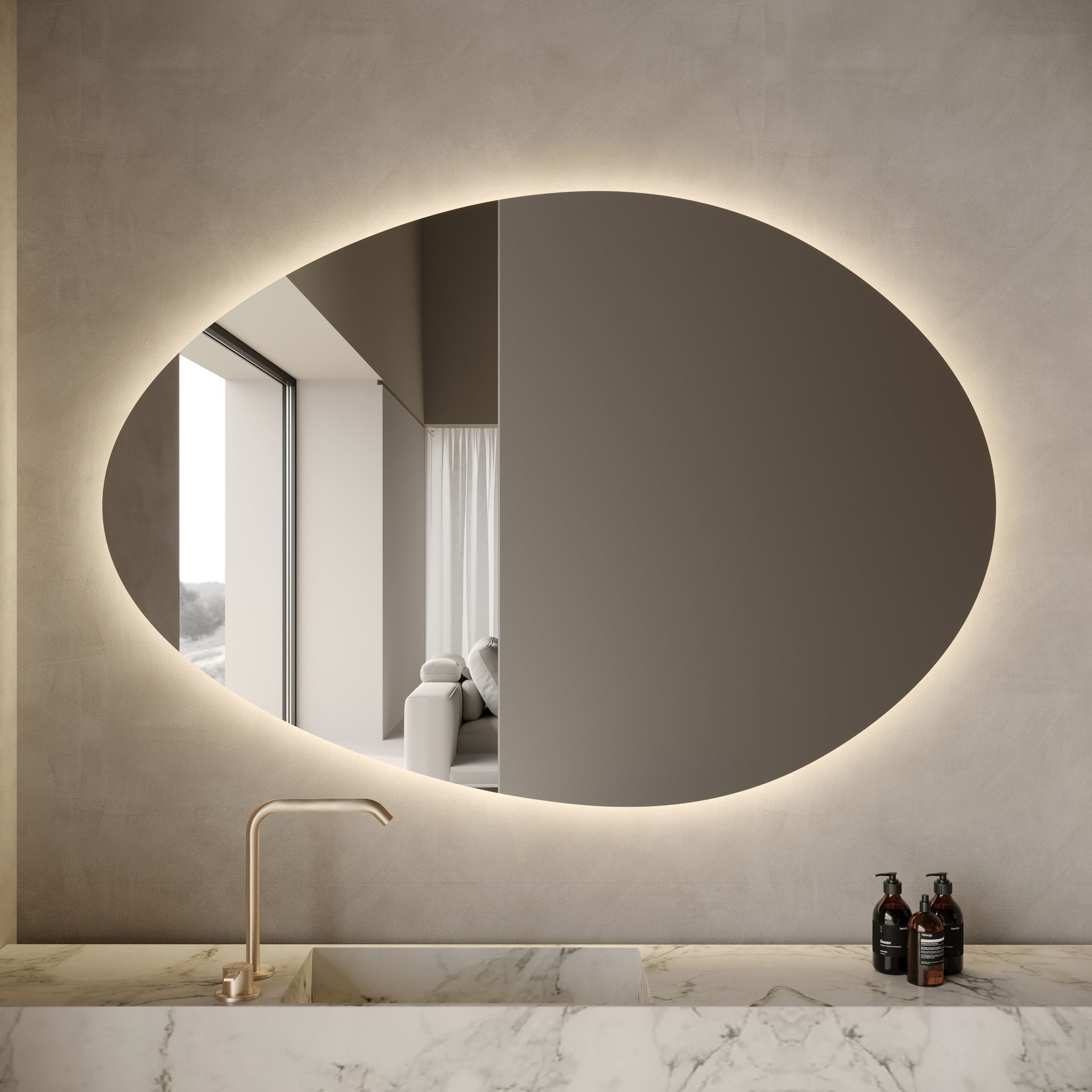Fia | LED Bathroom Mirror - Mirrors by Reflect
