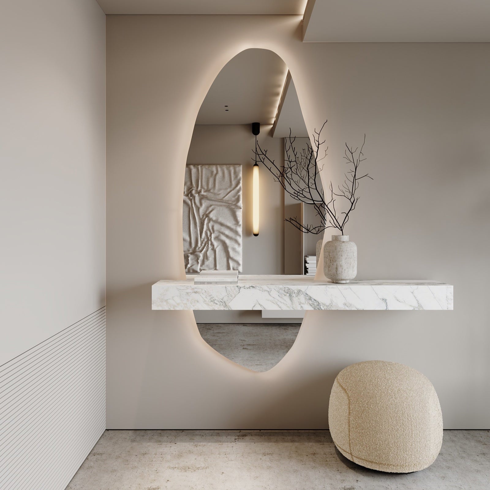 Isla Irregular LED Mirror | 1800 x 800 - Mirrors by Reflect
