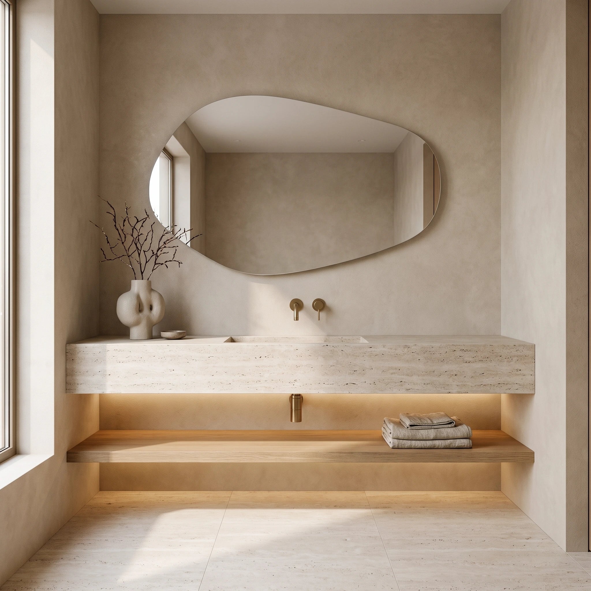 Mila | Irregular Mirror (1200mm x 728mm) - Mirrors by Reflect