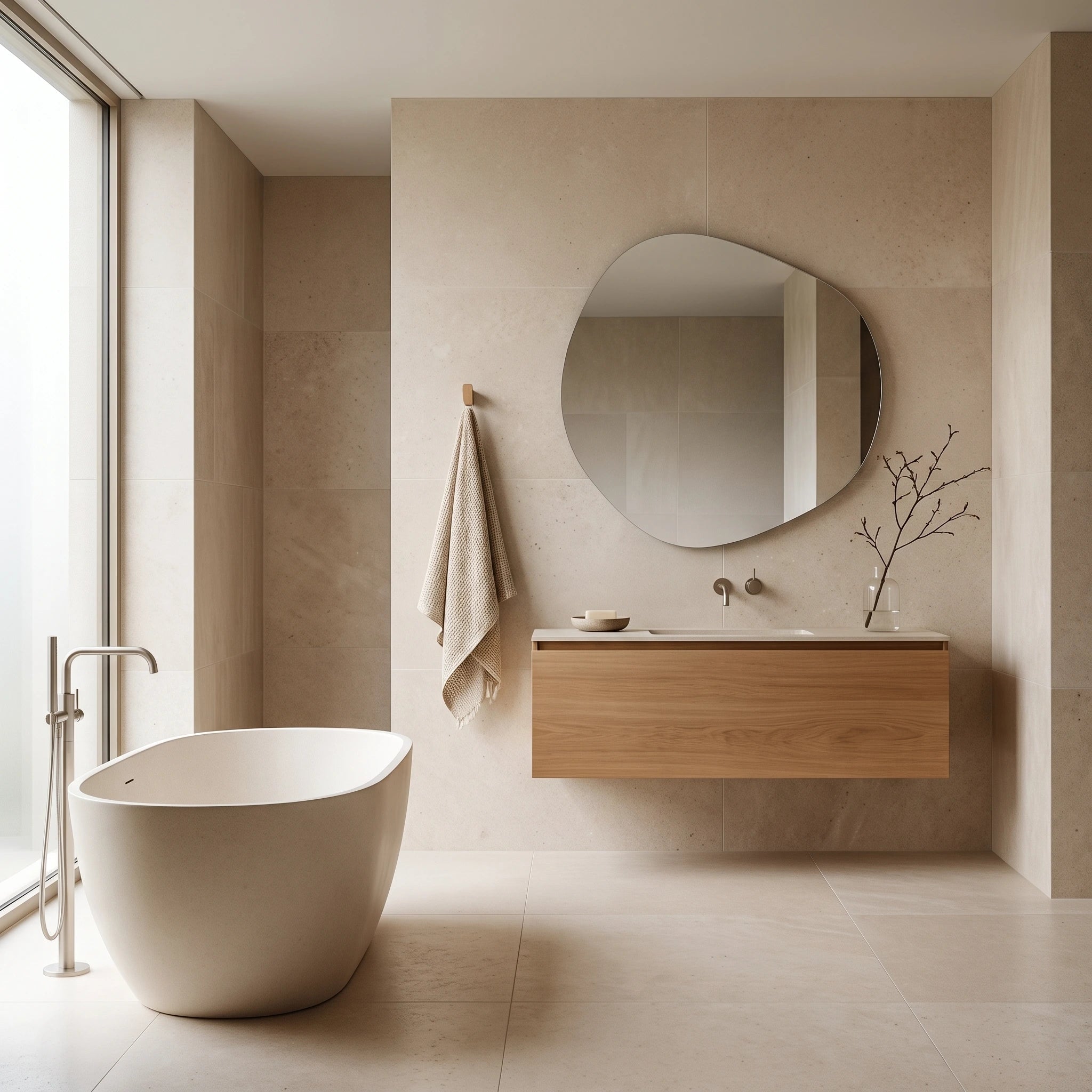 Mina | Irregular Mirror (900mm x 800mm) - Mirrors by Reflect